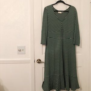 Maeve striped midi dress